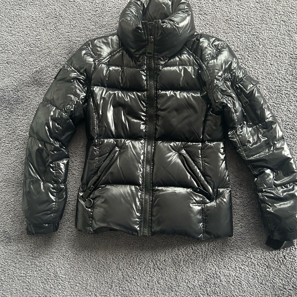 SAM Glossy Black Puffer Jacket